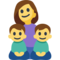 Family: Woman, Boy, Boy emoji on Facebook